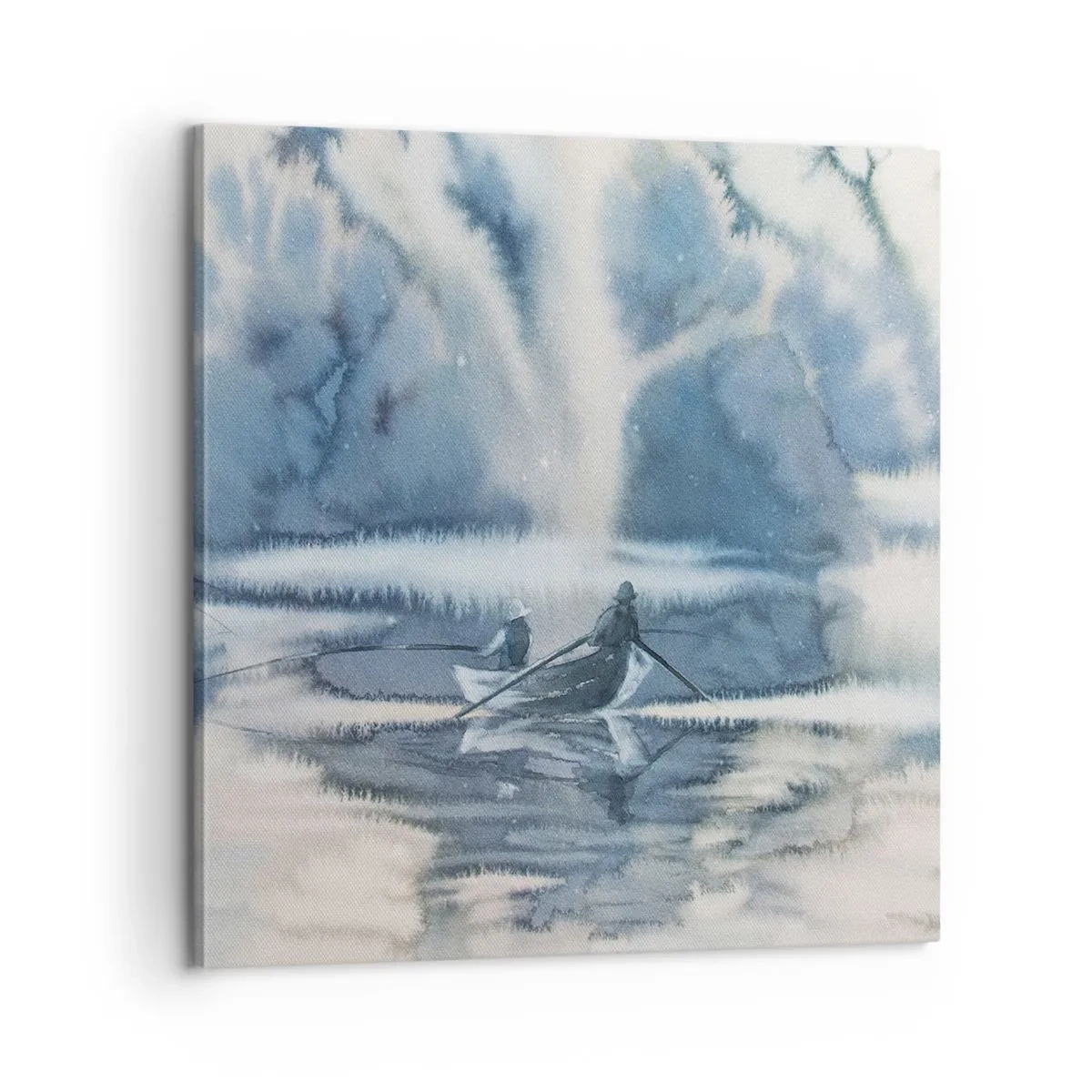 Bild auf Leinwand - Leinwandbild - Angler in ihrem Paradies - 60x60 cm