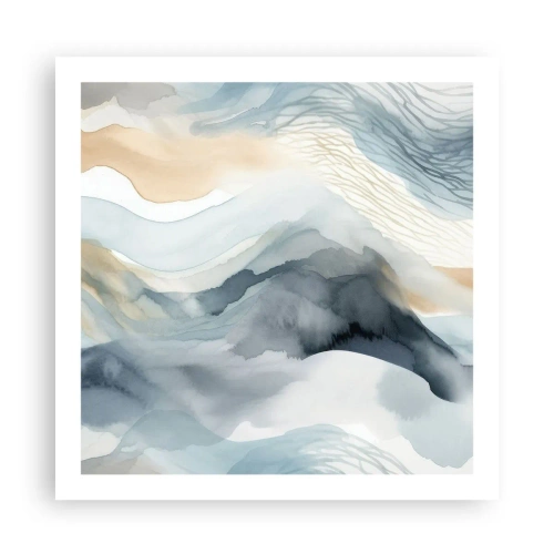 Poster - Verschneite und neblige Abstraktion - 60x60 cm