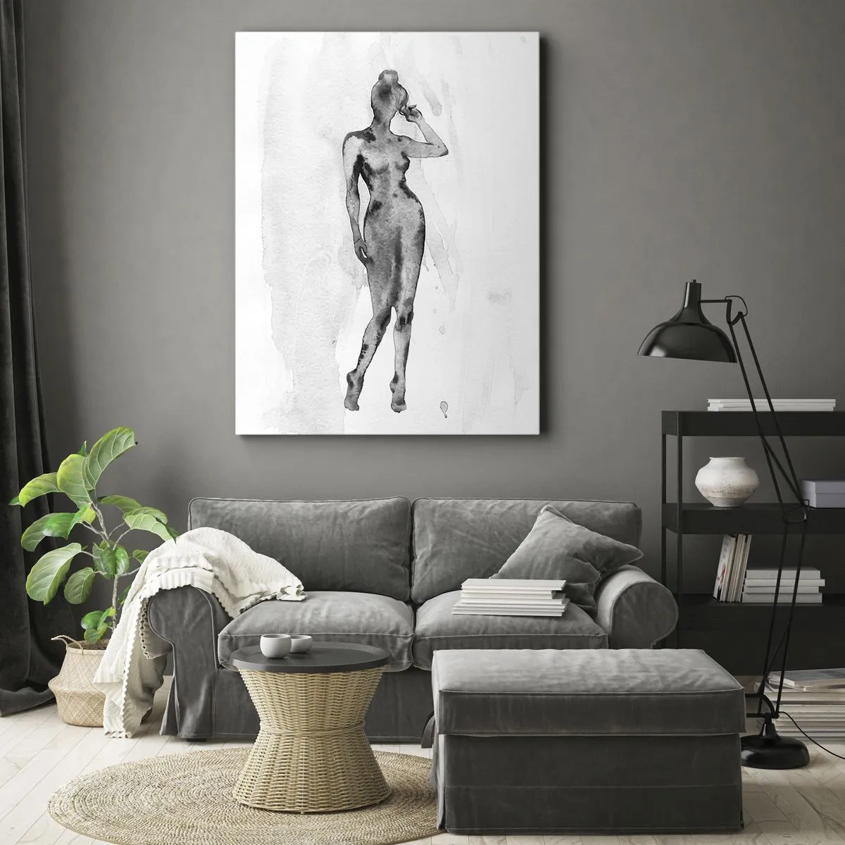 Bild auf Leinwand - Leinwandbild - Eine Studie über das Ideal der Weiblichkeit - 45x80 cm