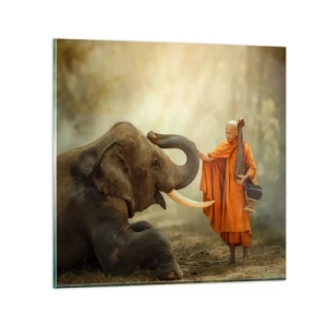 Glasbild - Bild auf glas - Treffen unterwegs - 50x50 cm