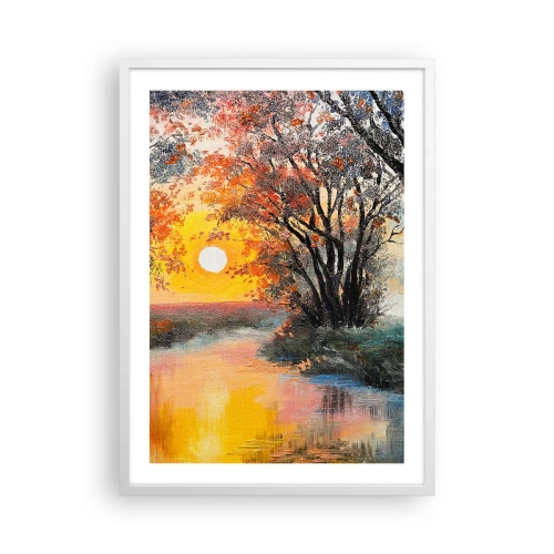 Poster in einem weißen Rahmen - Herbststimmung - 50x70 cm