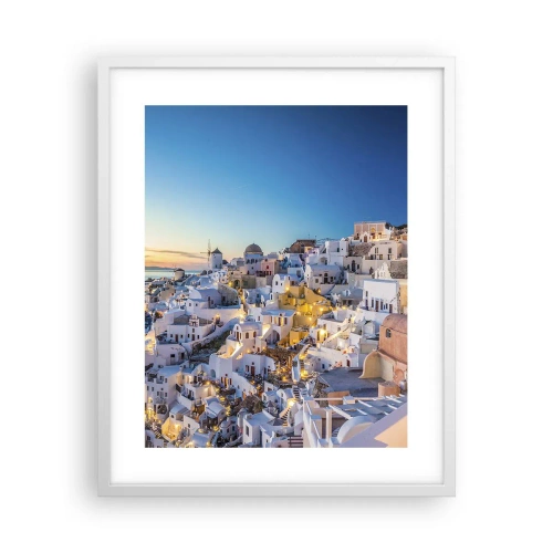 Poster in einem weißen Rahmen - Die Essenz des Griechischen - 40x50 cm