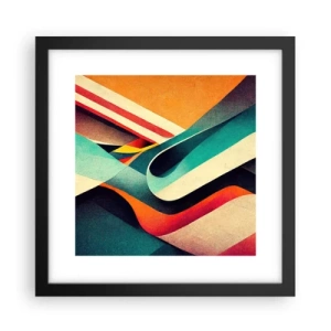 Poster in einem schwarzem Rahmen - Intensive Komposition - 30x30 cm