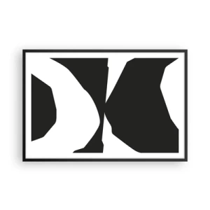 Poster in einem schwarzem Rahmen - Positiv negativ - 91x61 cm