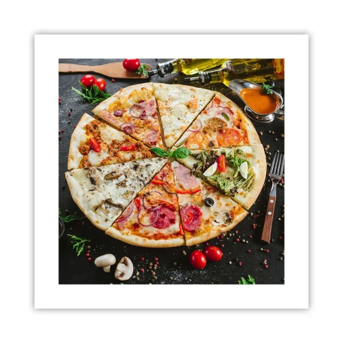 Poster - Eine Reihe von Geschmacksrichtungen - 40x40 cm