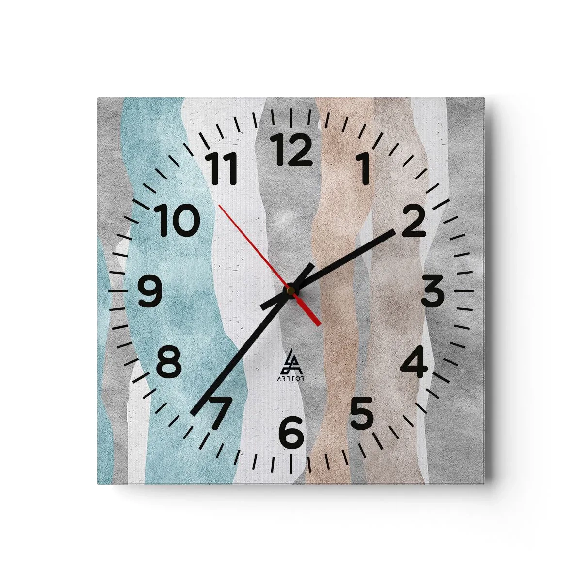 Wanduhr - Glasuhr - Studie über Nähe - 30x30 cm