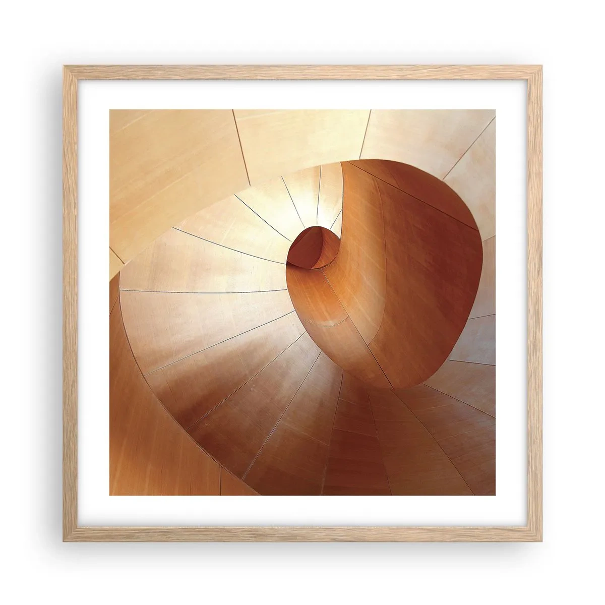 Poster in einem Rahmen aus heller Eiche - Architektonische Serpentine - 50x50 cm