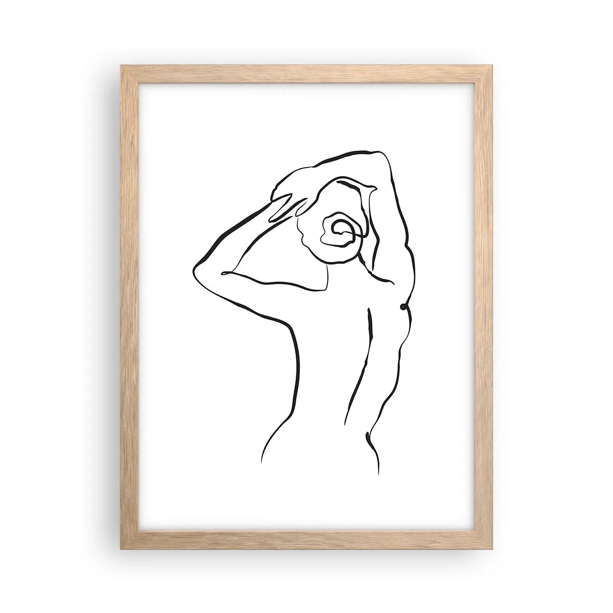 Poster in einem Rahmen aus heller Eiche - Morgenakte - 30x40 cm