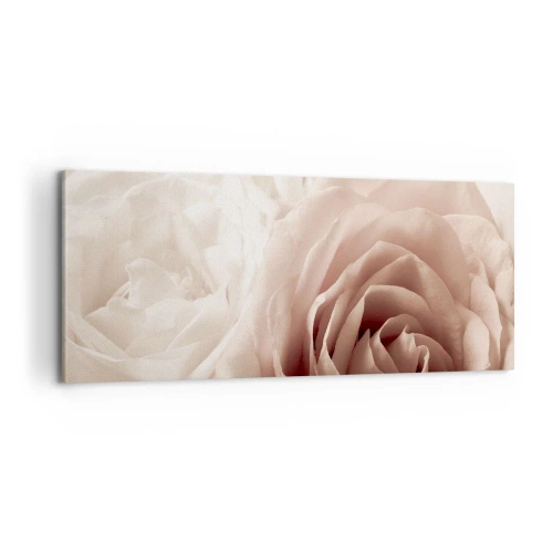 Bild auf Leinwand - Leinwandbild - Im Herzen der Rose - 100x40 cm