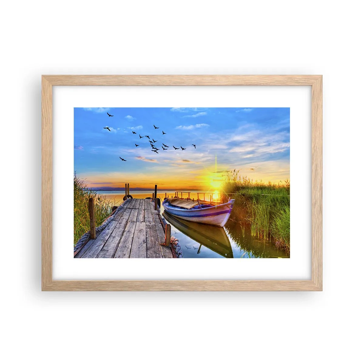 Poster in einem Rahmen aus heller Eiche - Bis morgen - 40x30 cm