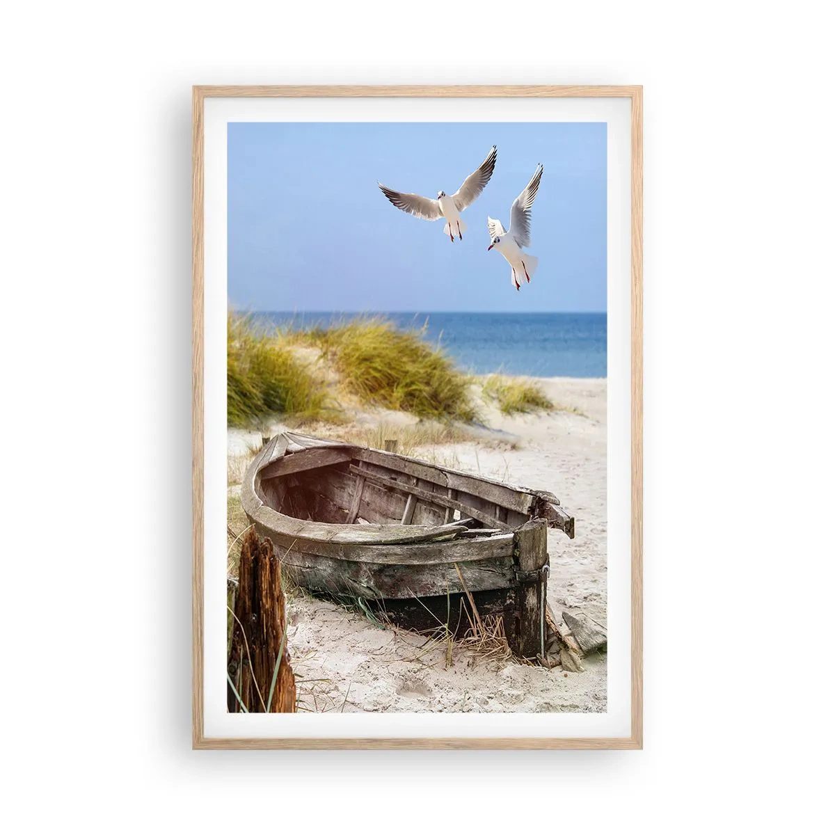 Poster in einem Rahmen aus heller Eiche - In Wind gebadet - 61x91 cm