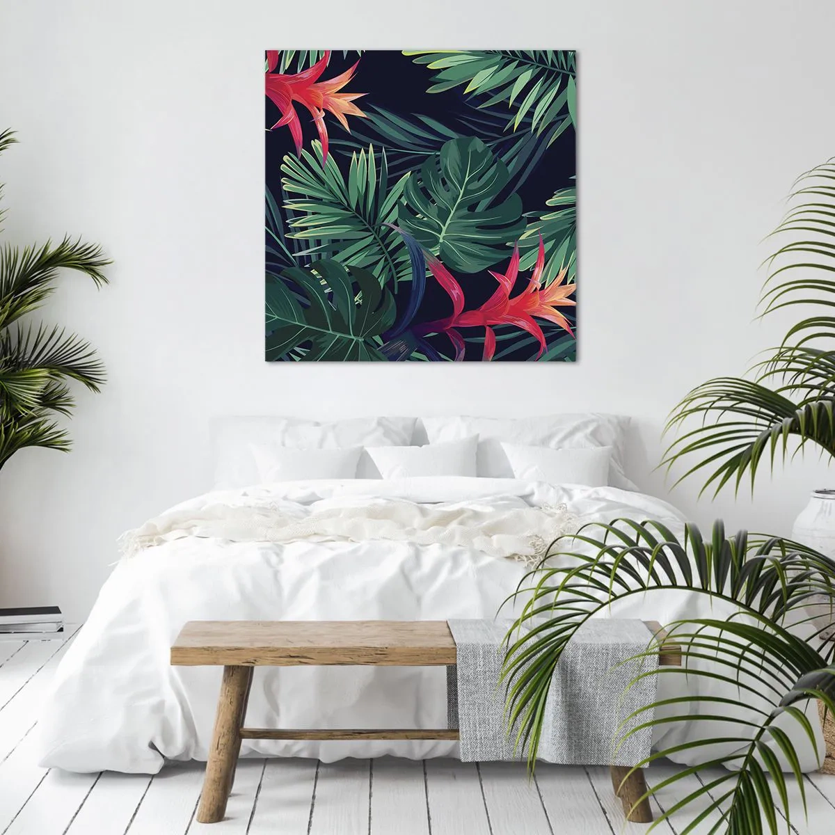 Bild auf Leinwand - Leinwandbild - Im Grünen in Flammen gehen - 30x30 cm