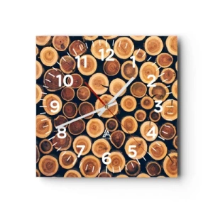 Wanduhr - Glasuhr - Wie alt sehe ich aus? - 40x40 cm