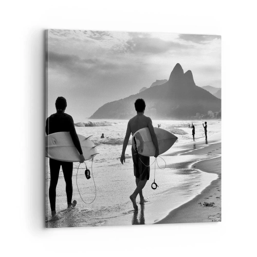 Bild auf Leinwand - Leinwandbild - Single-Wave-Samba - 60x60 cm