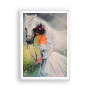 Poster in einem weißen Rahmen - Wie aus einem schönen Traum - 70x100 cm