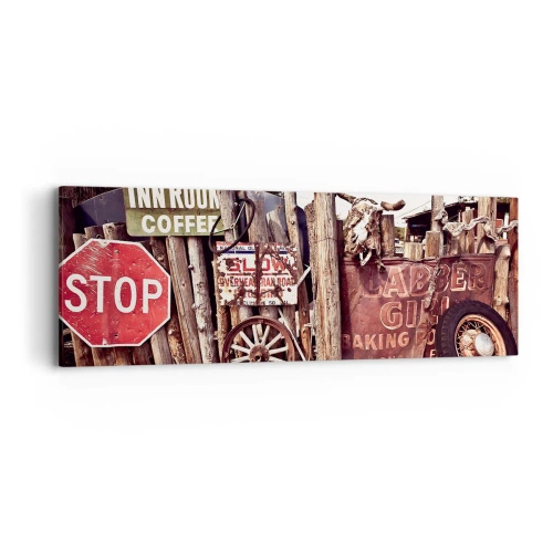 Bild auf Leinwand - Leinwandbild - Und die Zeit ist stehen geblieben - 90x30 cm