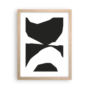 Poster in einem Rahmen aus heller Eiche - Positiv negativ - 30x40 cm