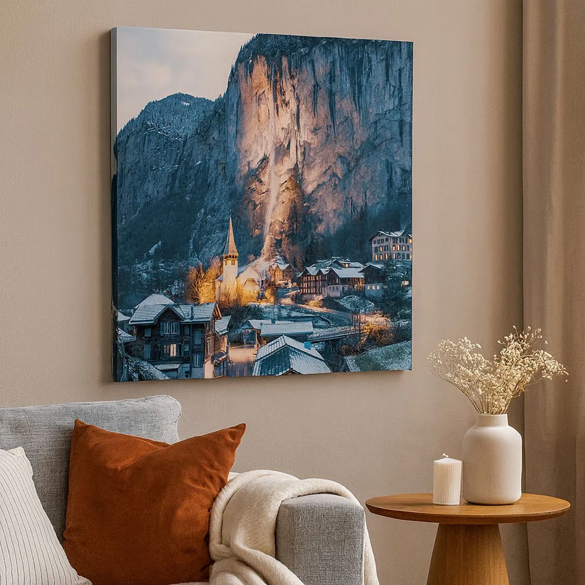 Bild auf Leinwand - Leinwandbild - Der leuchtende Geist des Winters - 30x30 cm