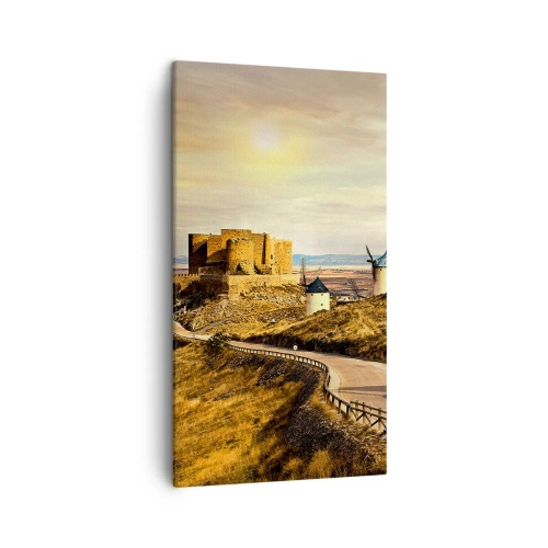 Bild auf Leinwand - Leinwandbild - Don Quijote kommt gleich - 45x80 cm