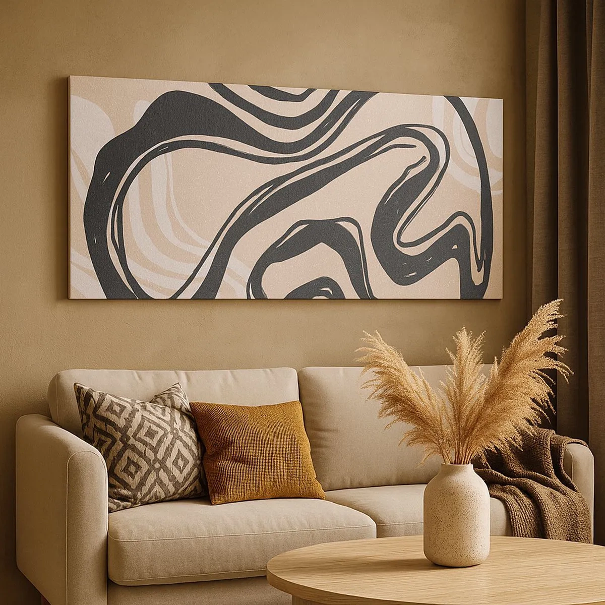 Bild auf Leinwand - Leinwandbild - Vervielfachter Ausdruck - 100x40 cm