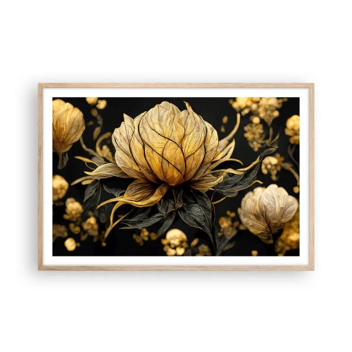 Poster in einem Rahmen aus heller Eiche - Subtile Zerbrechlichkeit - 91x61 cm