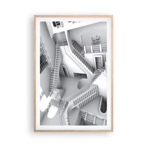 Poster in einem Rahmen aus heller Eiche - Die Paradoxien des Weltraums - 61x91 cm