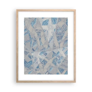 Poster in einem Rahmen aus heller Eiche - In einem blaugrauen Labyrinth - 40x50 cm