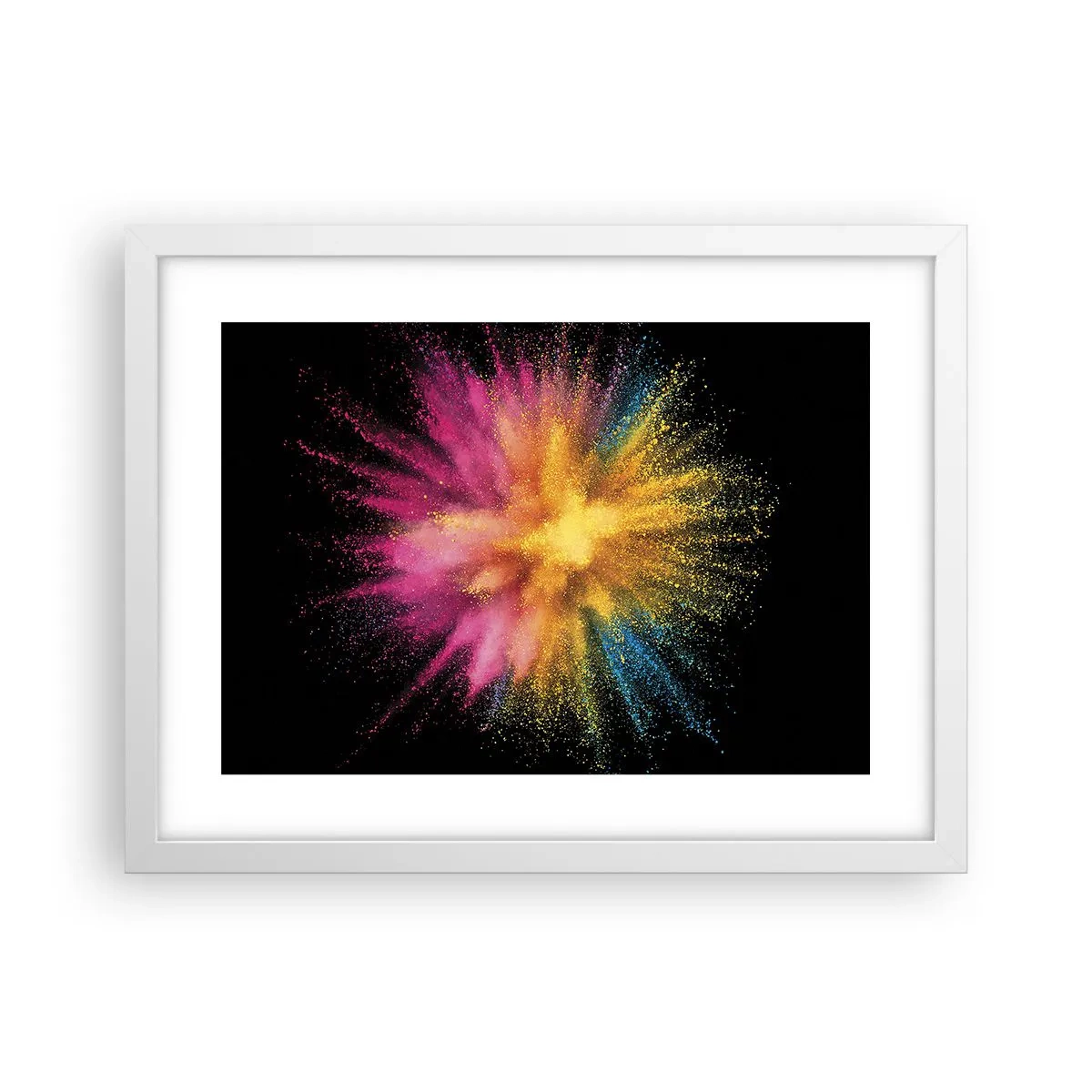 Poster in einem weißen Rahmen - Die Geburt der Farben - 40x30 cm
