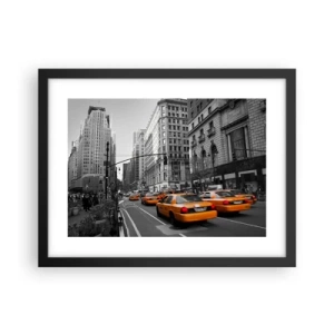 Poster in einem schwarzem Rahmen - Sonnen der Großstadt - 40x30 cm