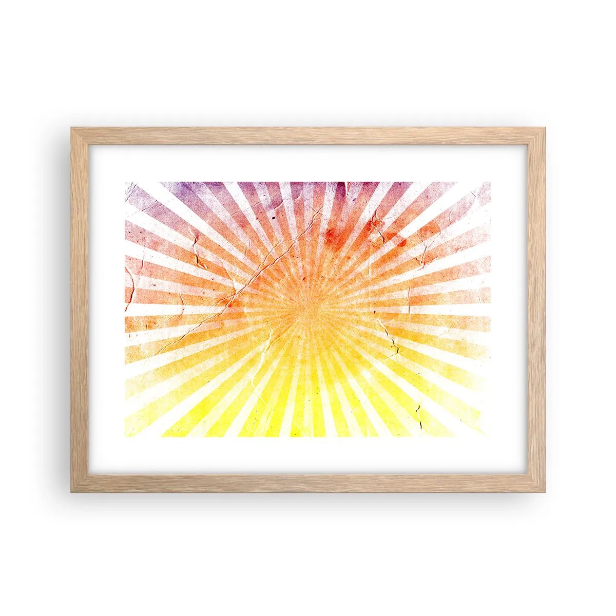 Poster in einem Rahmen aus heller Eiche - Sonnenaufgänge und Sonnenuntergänge - 40x30 cm