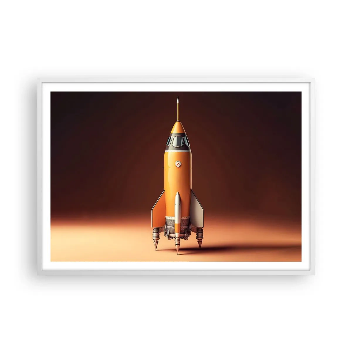 Poster in einem weißen Rahmen - Es beginnt mit einem Traum - 100x70 cm