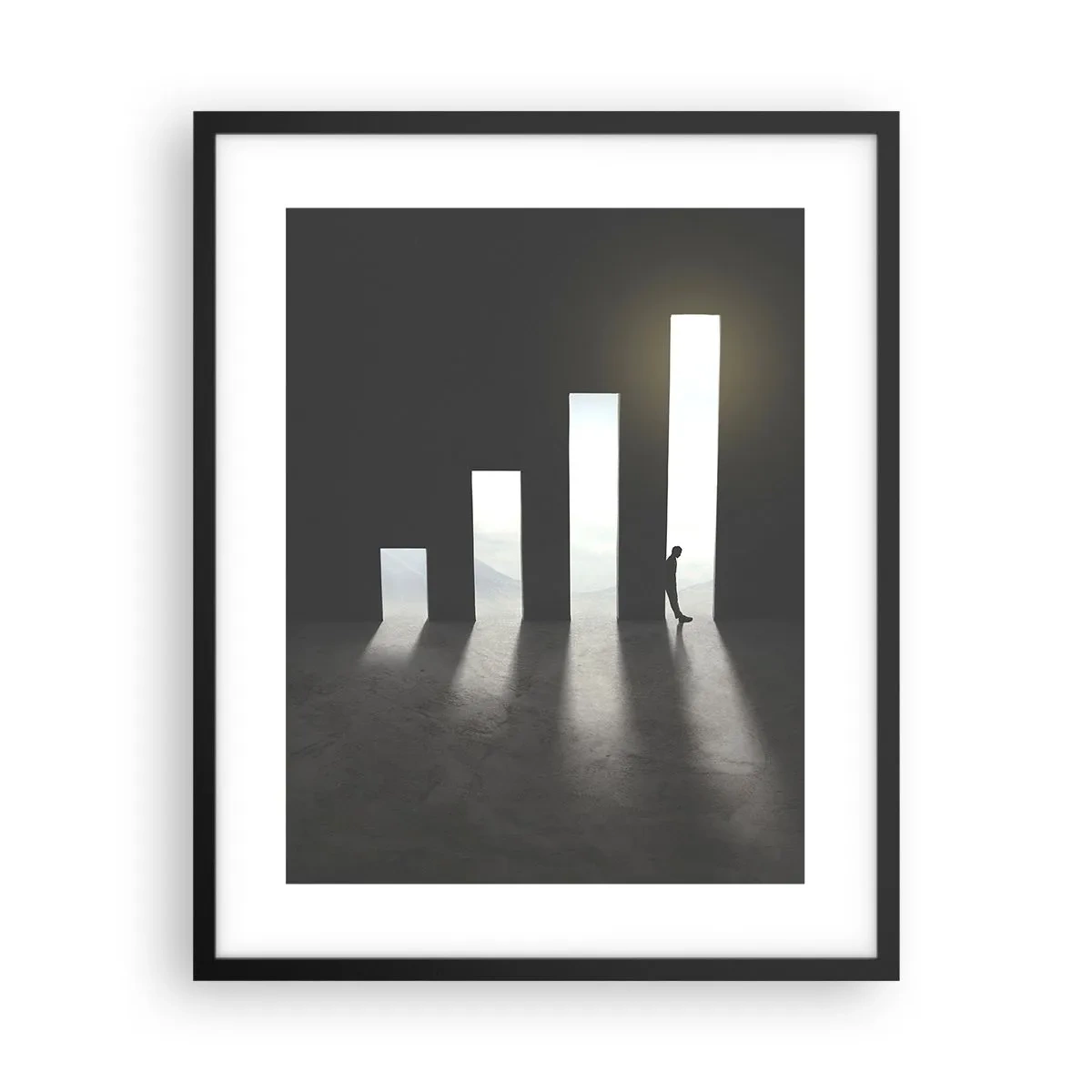 Poster in einem schwarzem Rahmen - Erfolg – Impression - 40x50 cm