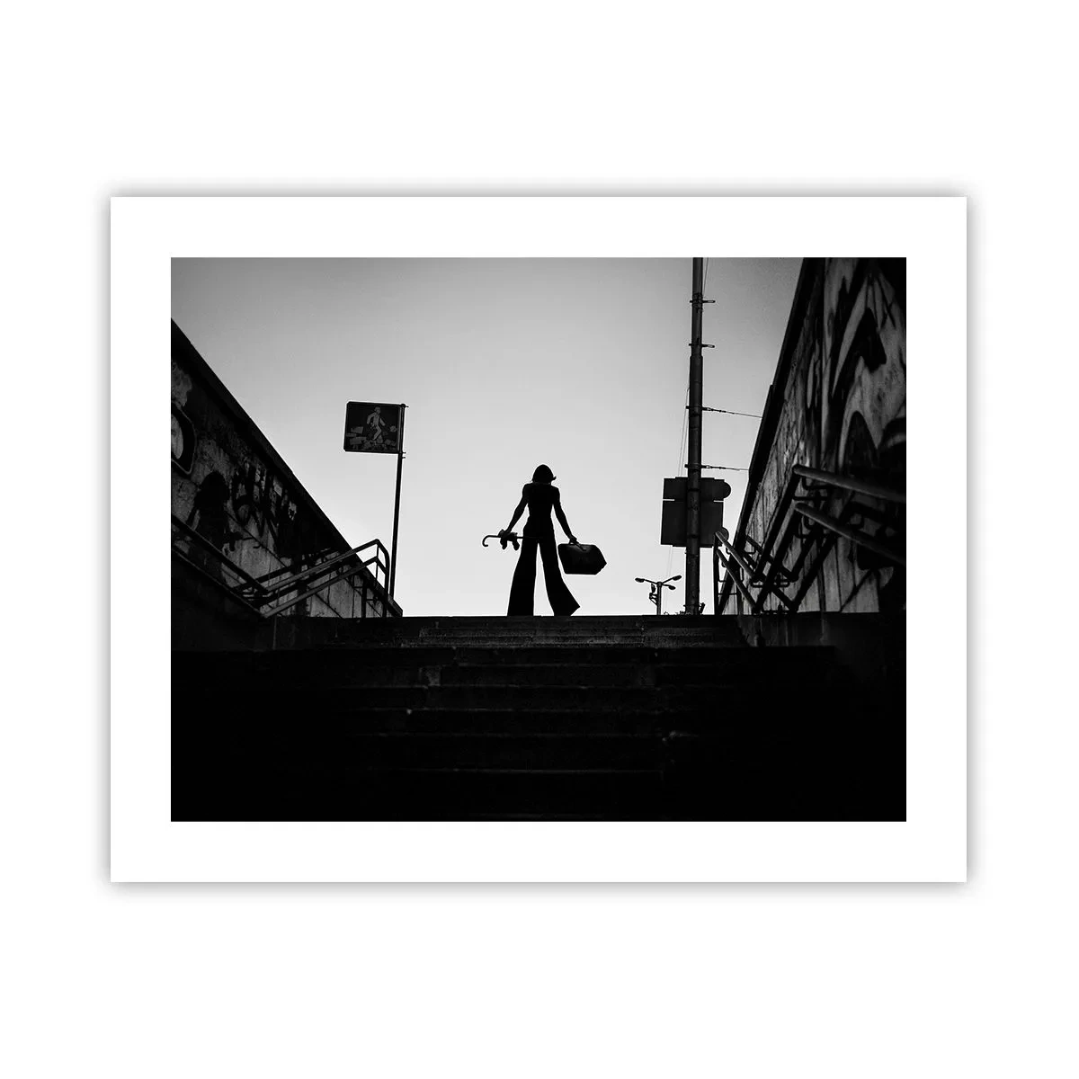 Poster - Städtisches Wandern - 50x40 cm