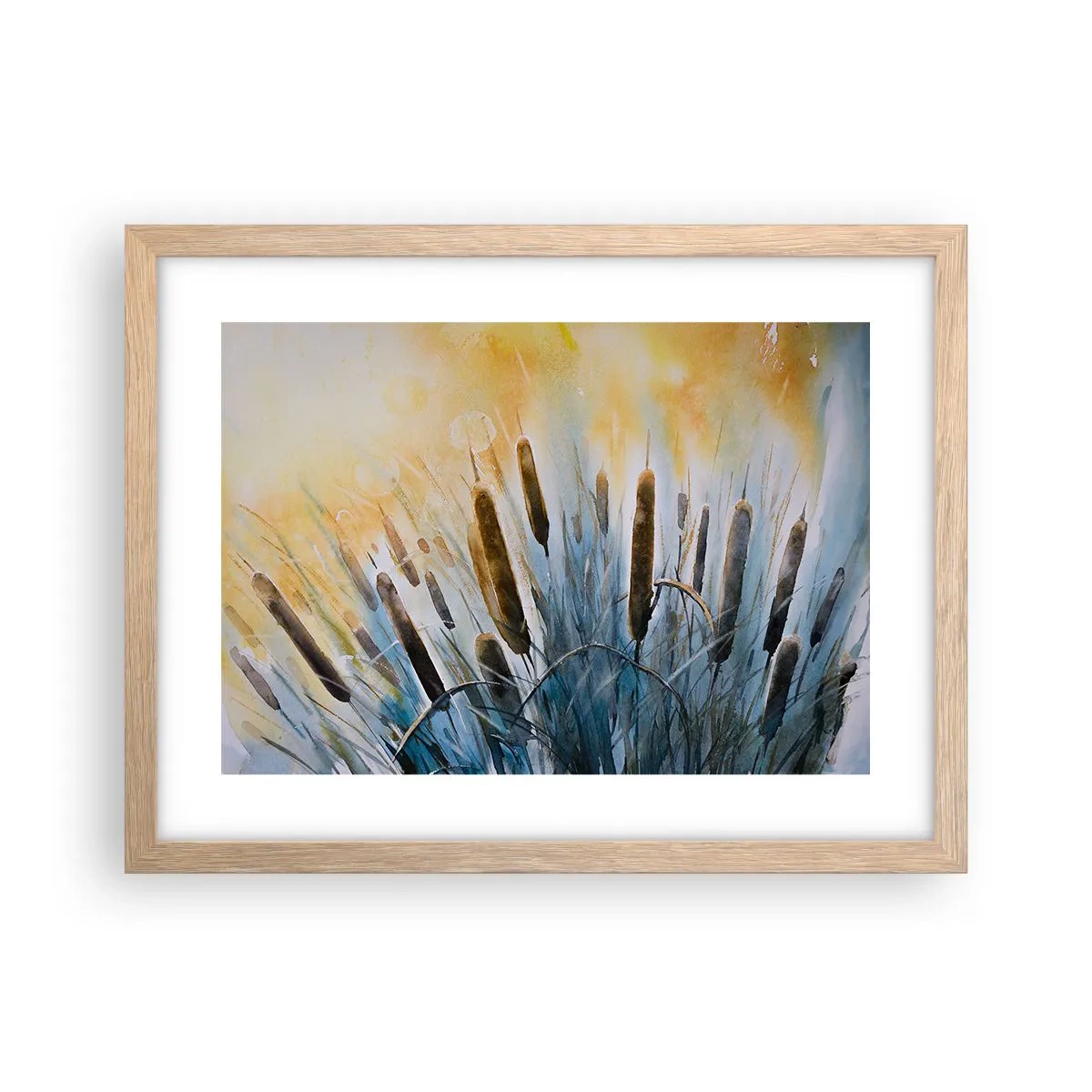 Poster in einem Rahmen aus heller Eiche - Die Kälte des Wassers, die Hitze der Sonne - 40x30 cm