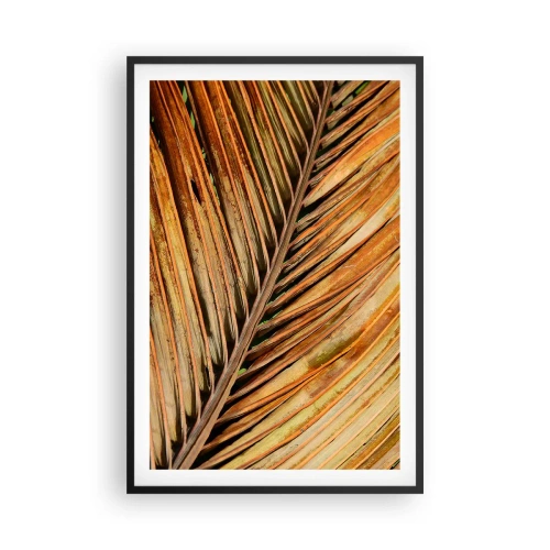 Poster in einem schwarzem Rahmen - Kokosnuss-Gold - 61x91 cm