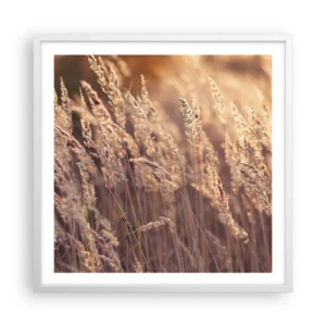 Poster in einem weißen Rahmen - Bereit, den Herbst willkommen zu heißen - 60x60 cm