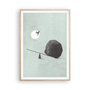 Poster in einem Rahmen aus heller Eiche - Erfüllte Träume - 70x100 cm