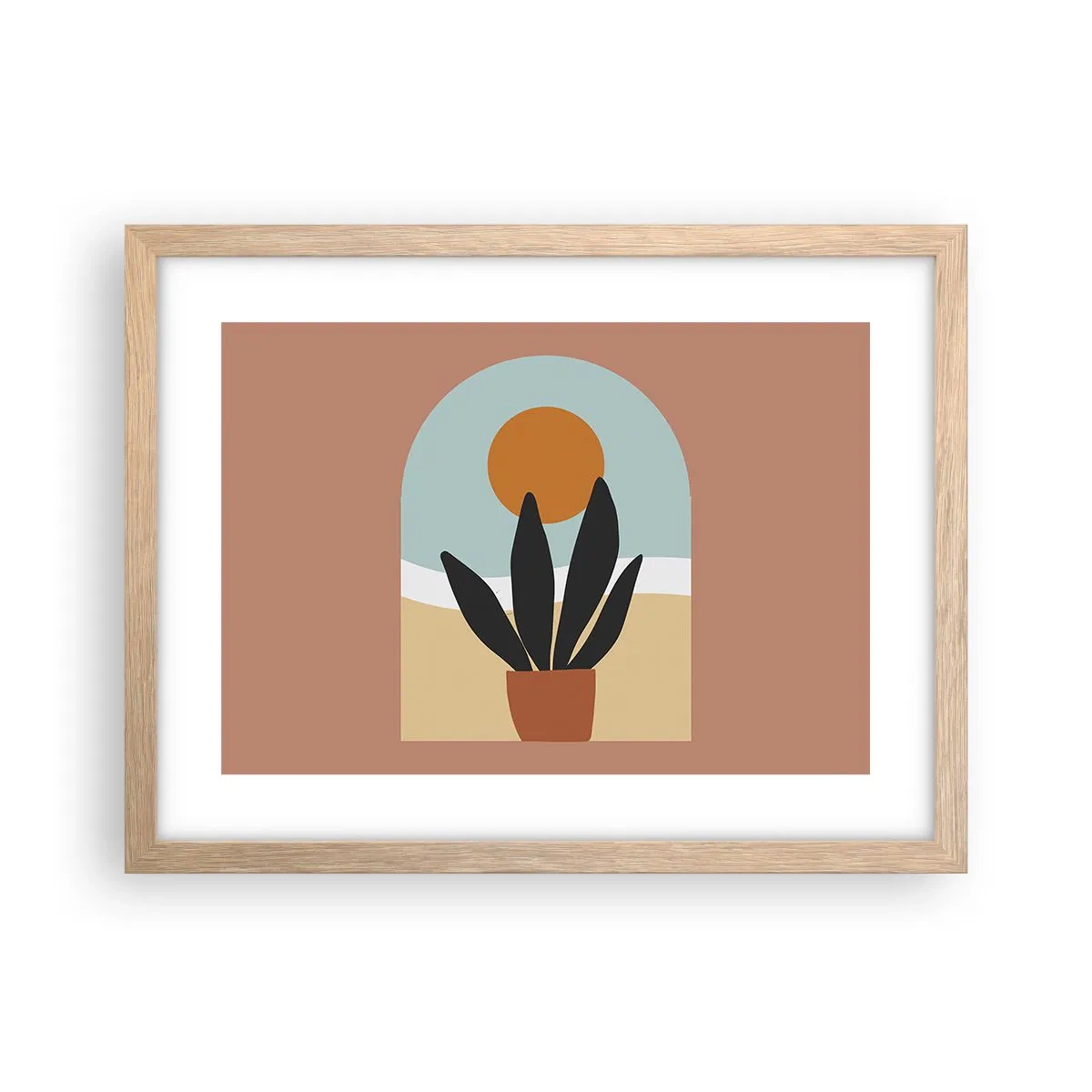 Poster in einem Rahmen aus heller Eiche - Kleine Freuden - 40x30 cm