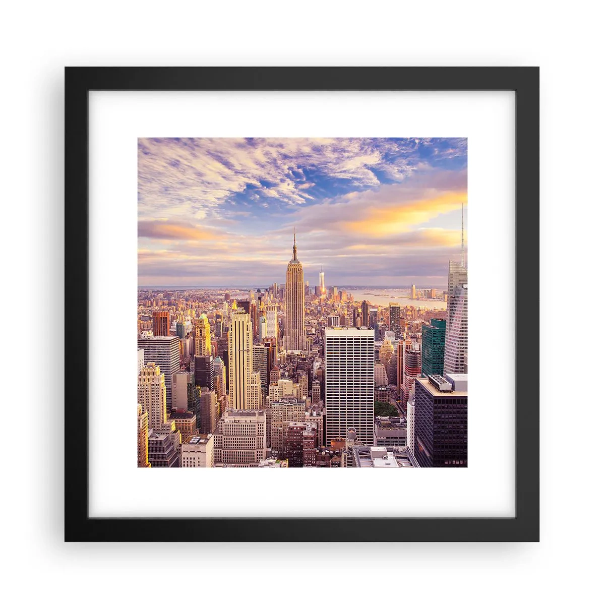 Poster in einem schwarzem Rahmen - Nur nach den Wolken greifen - 30x30 cm