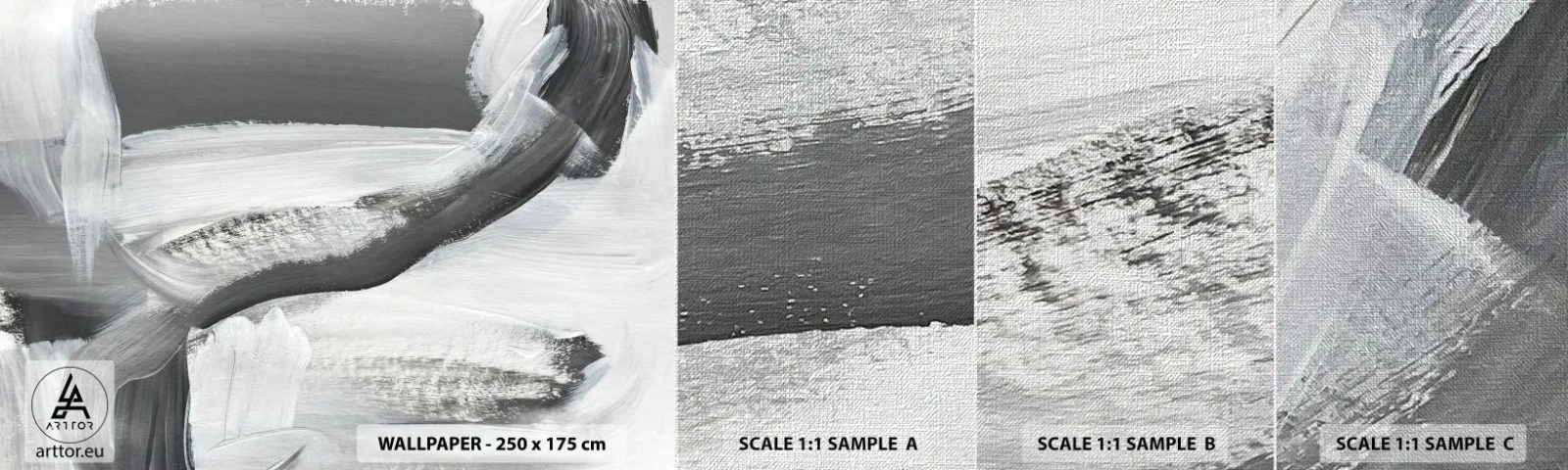 Fototapeten Muster Premium Canvas - Entscheidender Schritt - Stück, Malen, Mazance - 100x30 cm