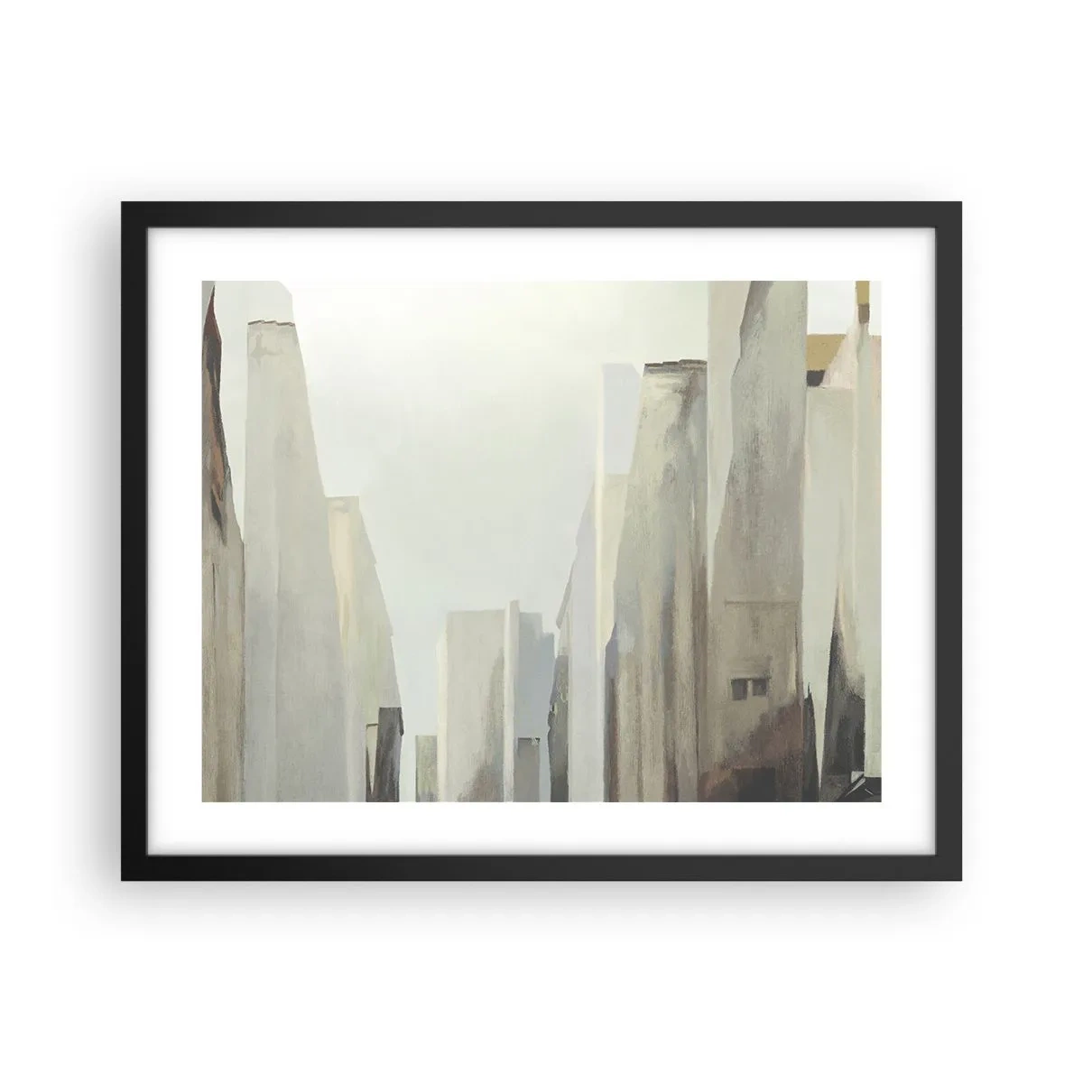 Poster in einem schwarzem Rahmen - Traum von der Stadt - 50x40 cm