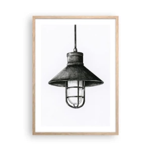 Poster in einem Rahmen aus heller Eiche - Wie vor Jahren… - 50x70 cm