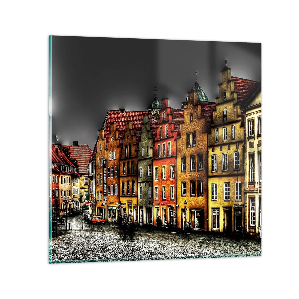 Glasbild - Bild auf glas - Es fehlt nur noch ein verzaubertes Taxi - 60x60 cm