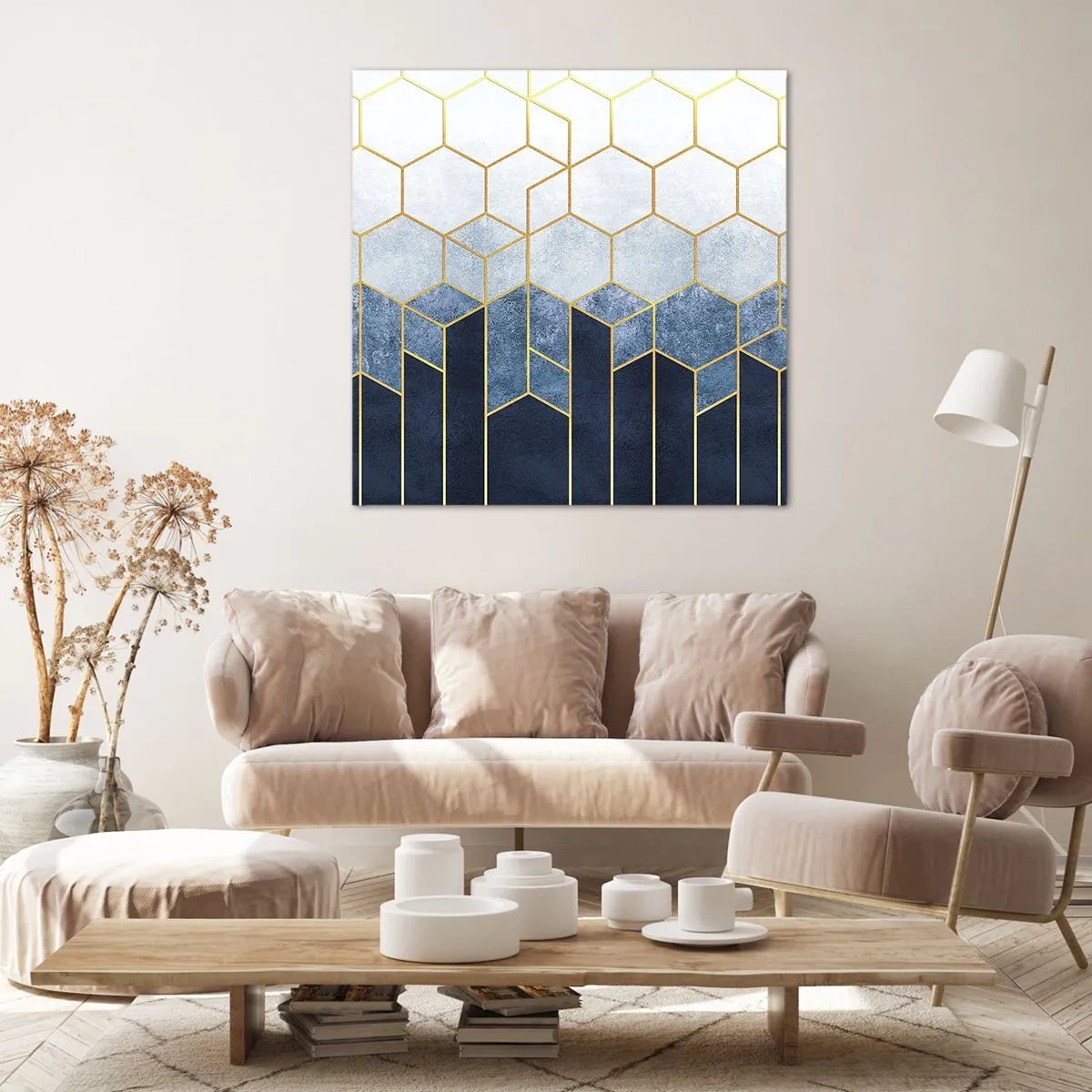 Bild auf Leinwand - Leinwandbild - Komposition im synkopischen Rhythmus - 60x60 cm