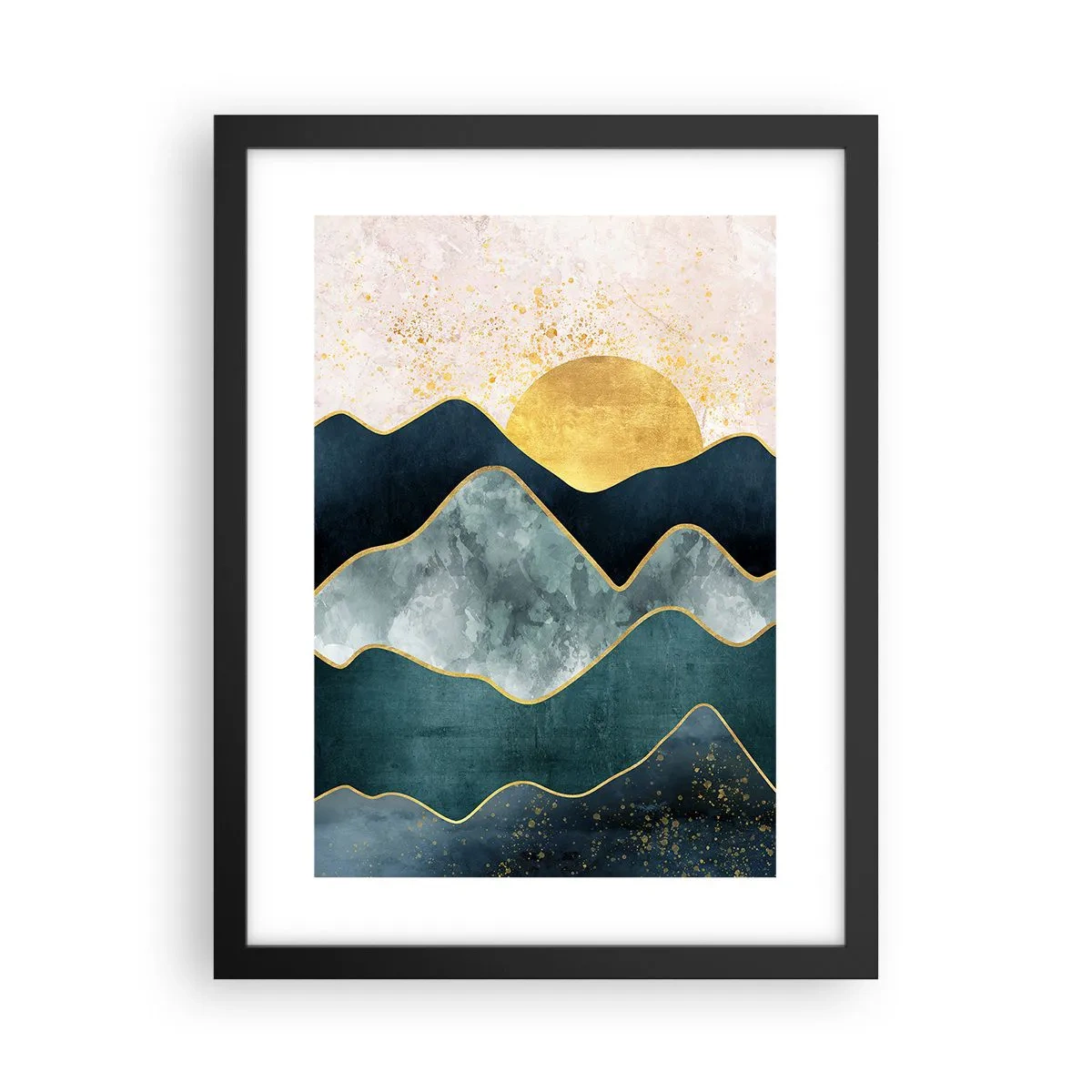 Poster in einem schwarzem Rahmen - Hinter den sieben Bergen - 30x40 cm