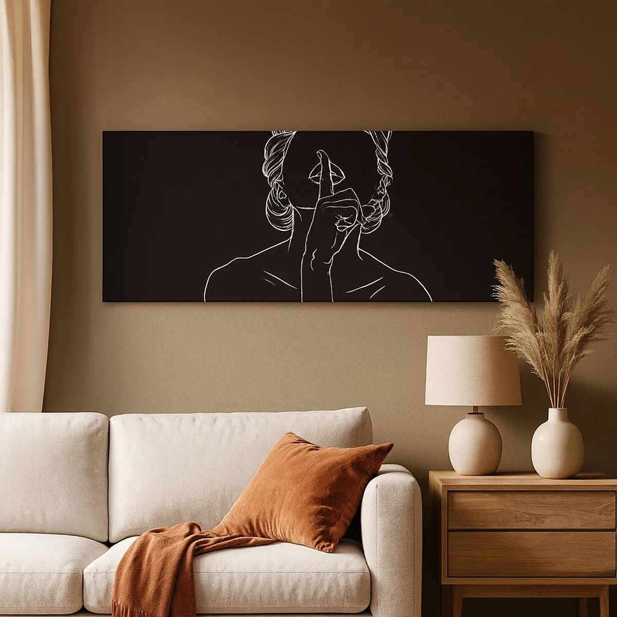 Bild auf Leinwand - Leinwandbild - Schönheit erblüht in der Stille - 100x40 cm