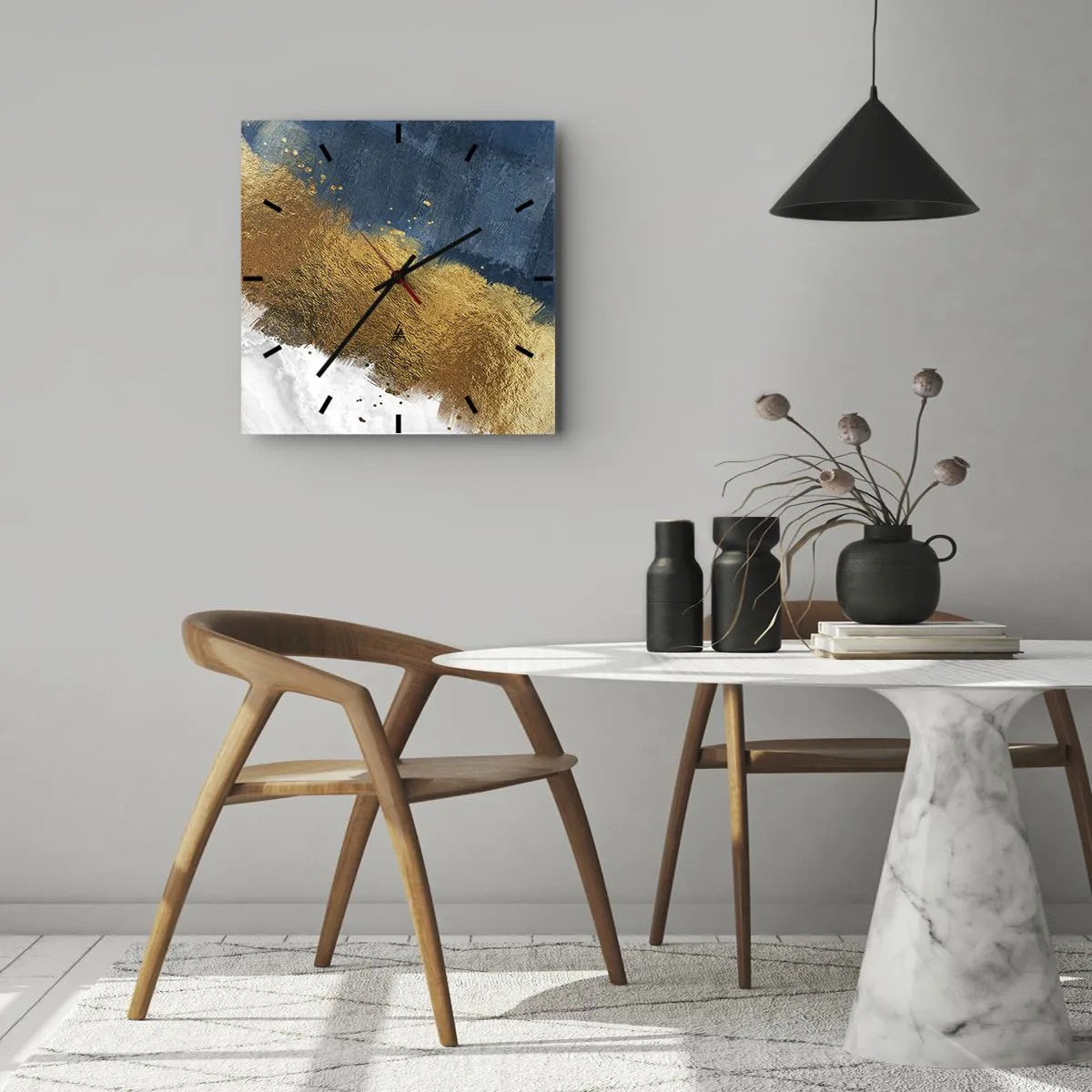 Wanduhr - Glasuhr - Farben des Sommers - 40x40 cm