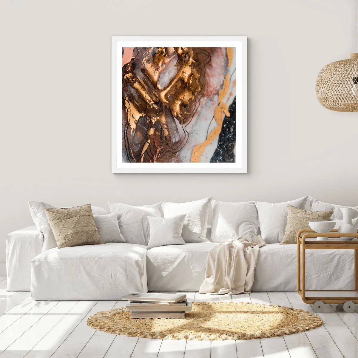 Poster in einem weißen Rahmen - Das Element der Erde - 30x30 cm