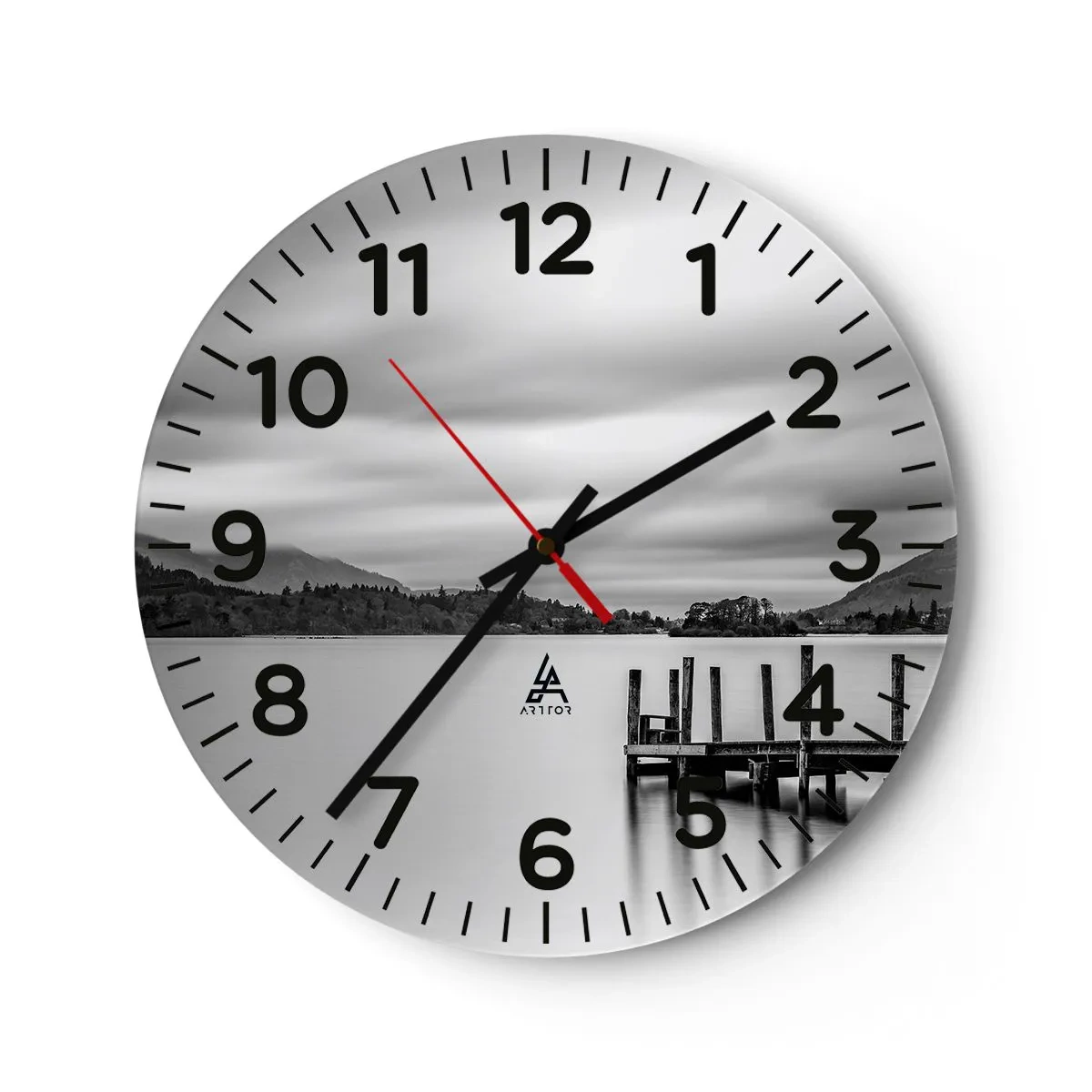 Wanduhr - Glasuhr - Milde und Kraft - 30x30 cm