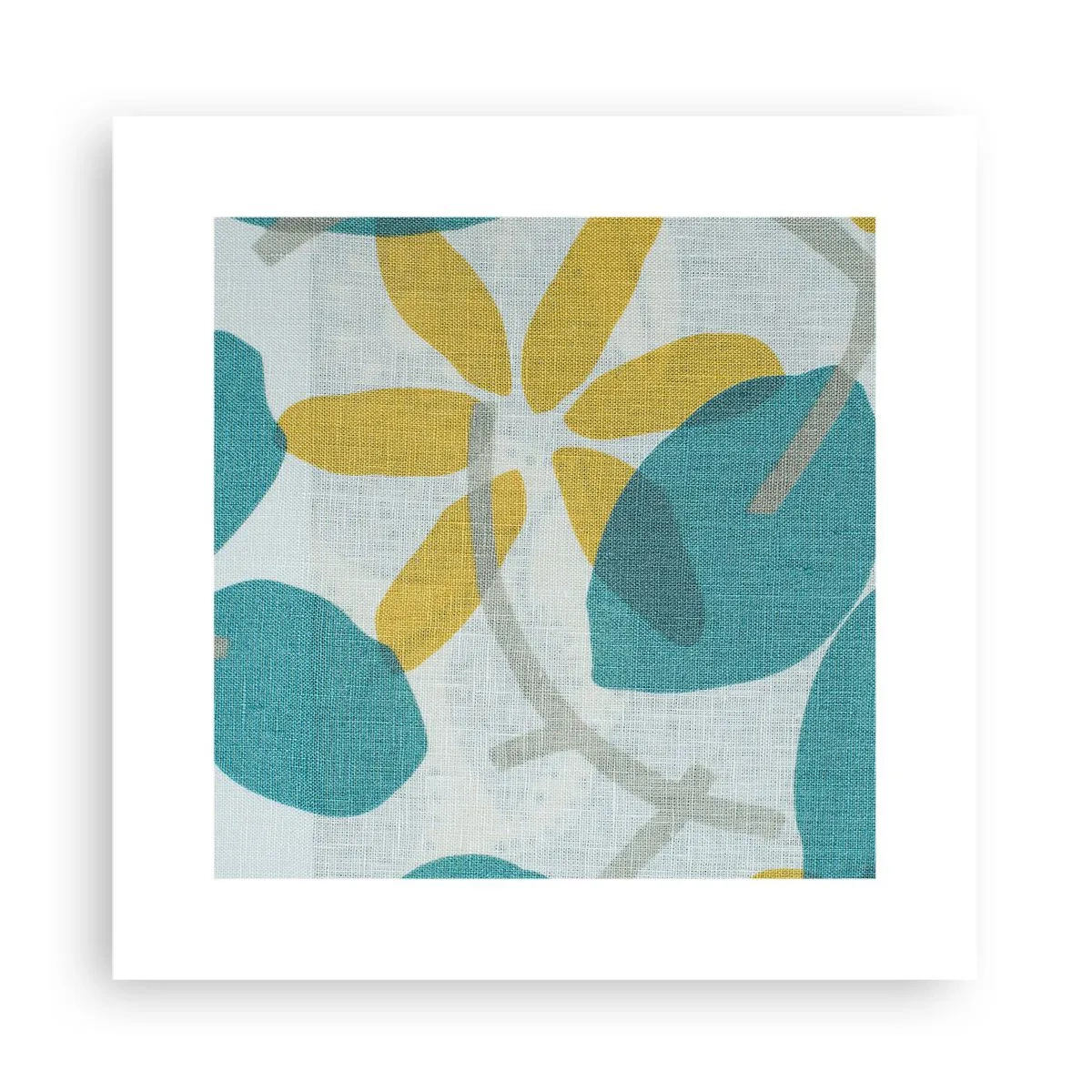 Poster - Unter den azurblauen Blättern - 30x30 cm